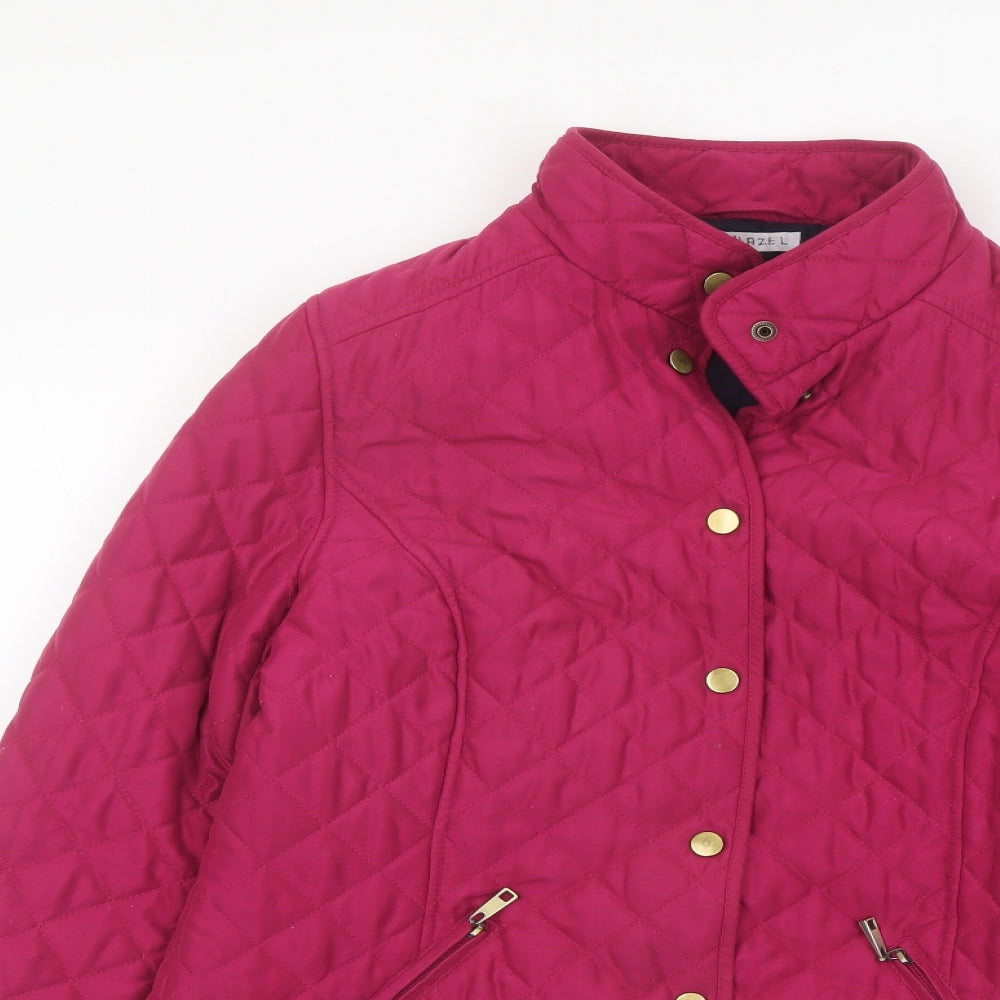 Classics Womens Purple Quilted Jacket Size 12 Snap