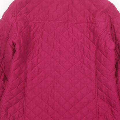 Classics Womens Purple Quilted Jacket Size 12 Snap