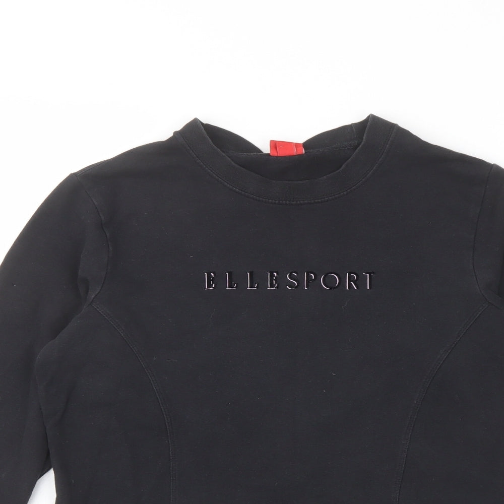 Elle Sport Womens Grey Cotton Pullover Sweatshirt Size 12 Pullover