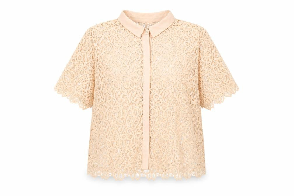 Zara Womens Pink Polyester Basic Button-Up Size M Collared