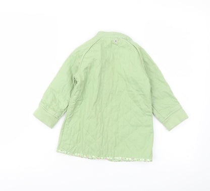 Back view of Gap girls’ green jacket, size 3, years zip
