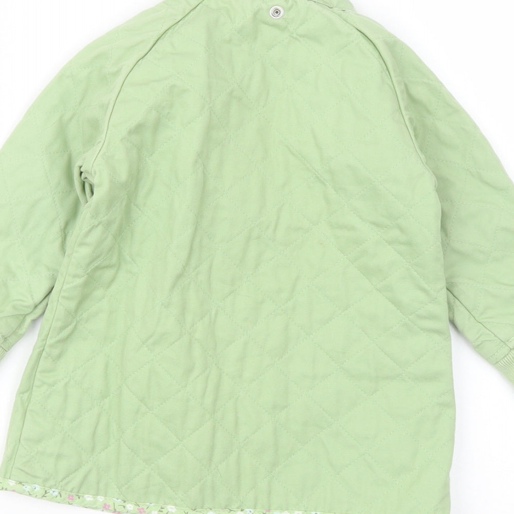 Gap Girls Green Jacket Size 3 Years Zip