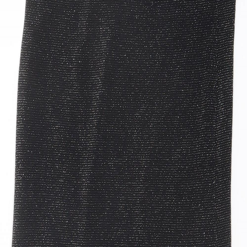 Red Herring Womens Black Nylon Straight & Pencil Skirt Size 10