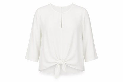 River Island Womens White Polyester Basic Blouse Size 16 Round Neck