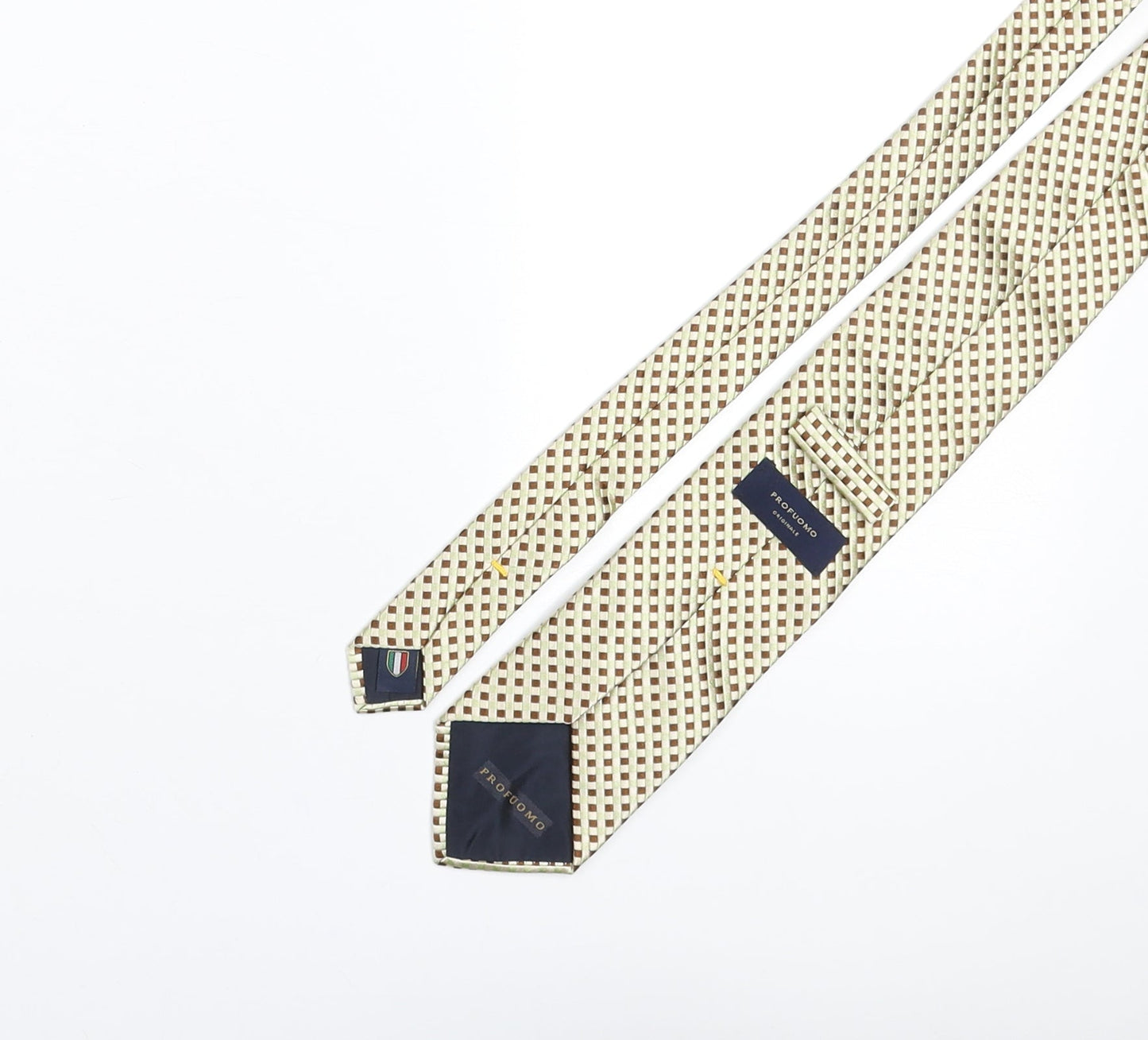 Profumo Mens Multicoloured Plaids & Checks Silk Pointed Tie One Size