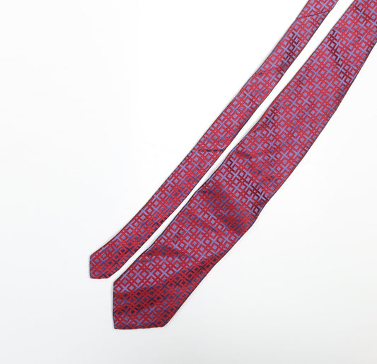 Frangi Mens Multicoloured Geometric Silk Pointed Tie One Size