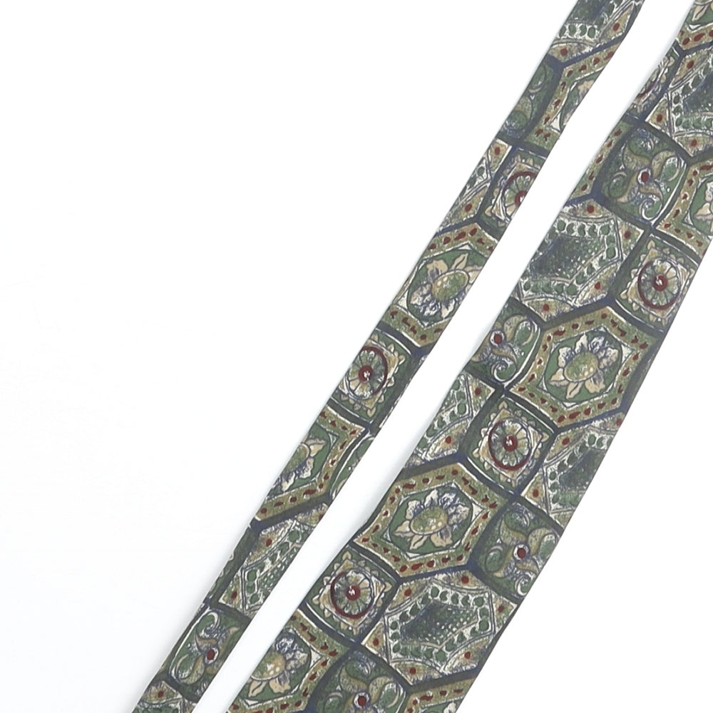 Burlington Mens Multicoloured Geometric Polyester Pointed Tie One Size