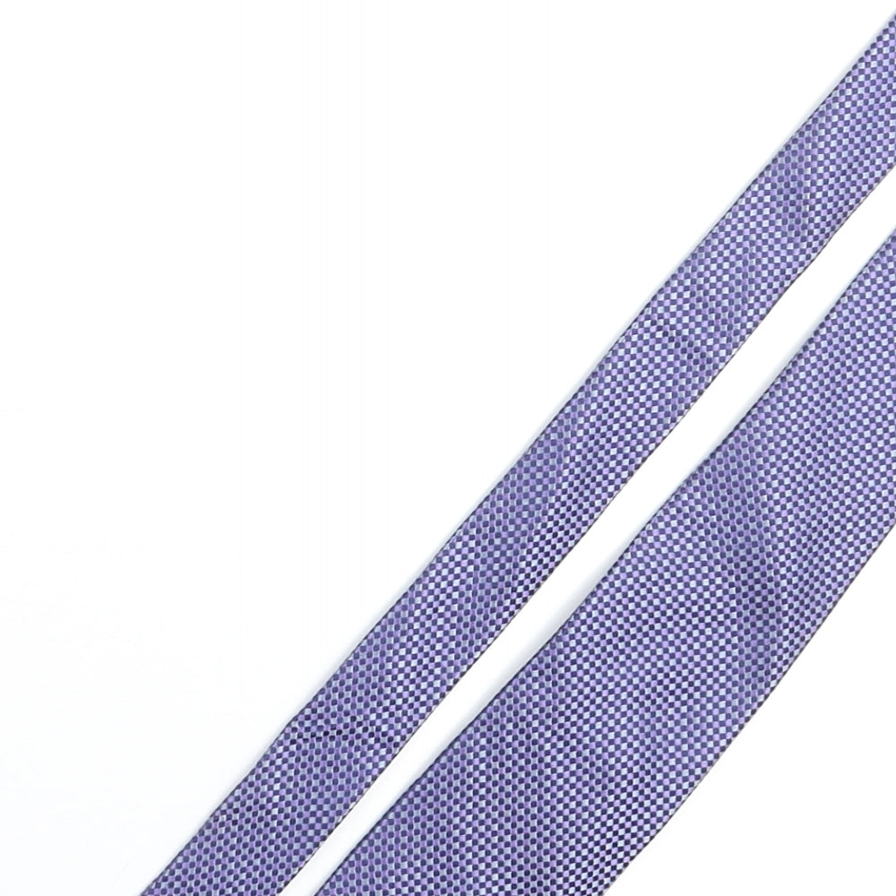 Paul Costelloe Mens Blue Plaids & Checks Silk Pointed Tie One Size
