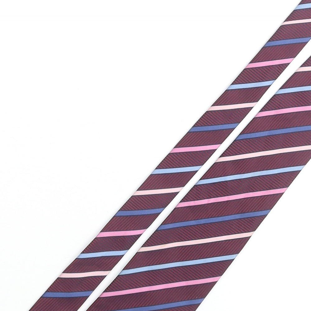 Fletcher's Glaaery Mens Multicoloured Striped Polyester Pointed Tie One Size