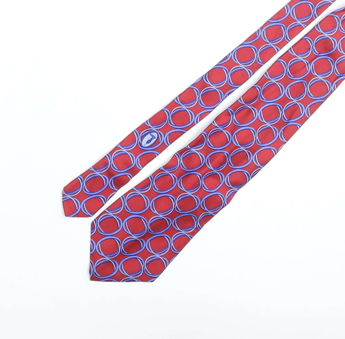 Trussardi Mens Multicoloured Geometric Silk Pointed Tie One Size