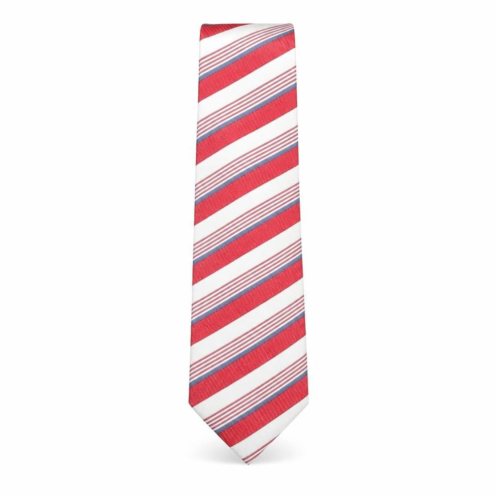 Frangi Mens Multicoloured Striped Silk Pointed Tie One Size
