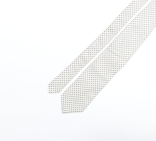 Profuomo Mens Grey Plaids & Checks Silk Pointed Tie One Size