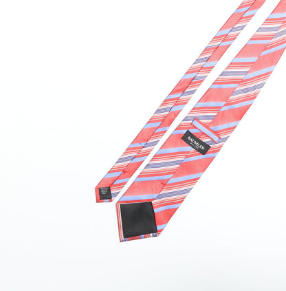 Bäumler Baumer Mens Multicoloured Striped Silk Pointed Tie One Size