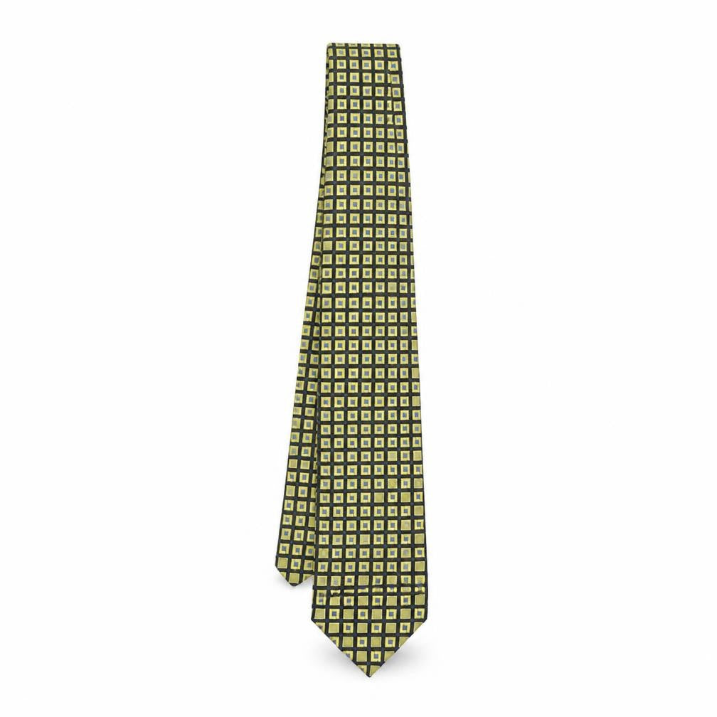 Valente Mens Multicoloured Plaids & Checks Silk Pointed Tie One Size