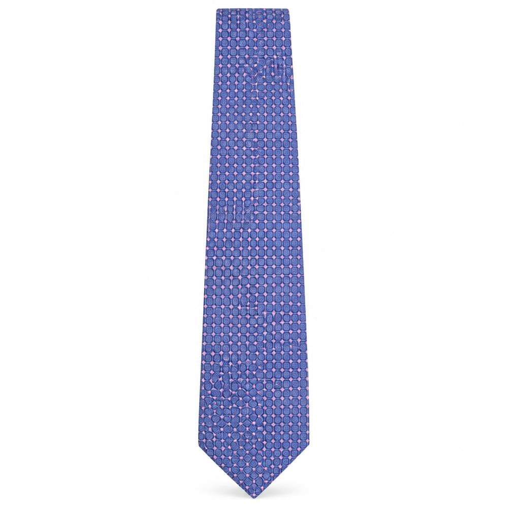 Osborne Mens Blue Plaids & Checks Silk Pointed Tie One Size