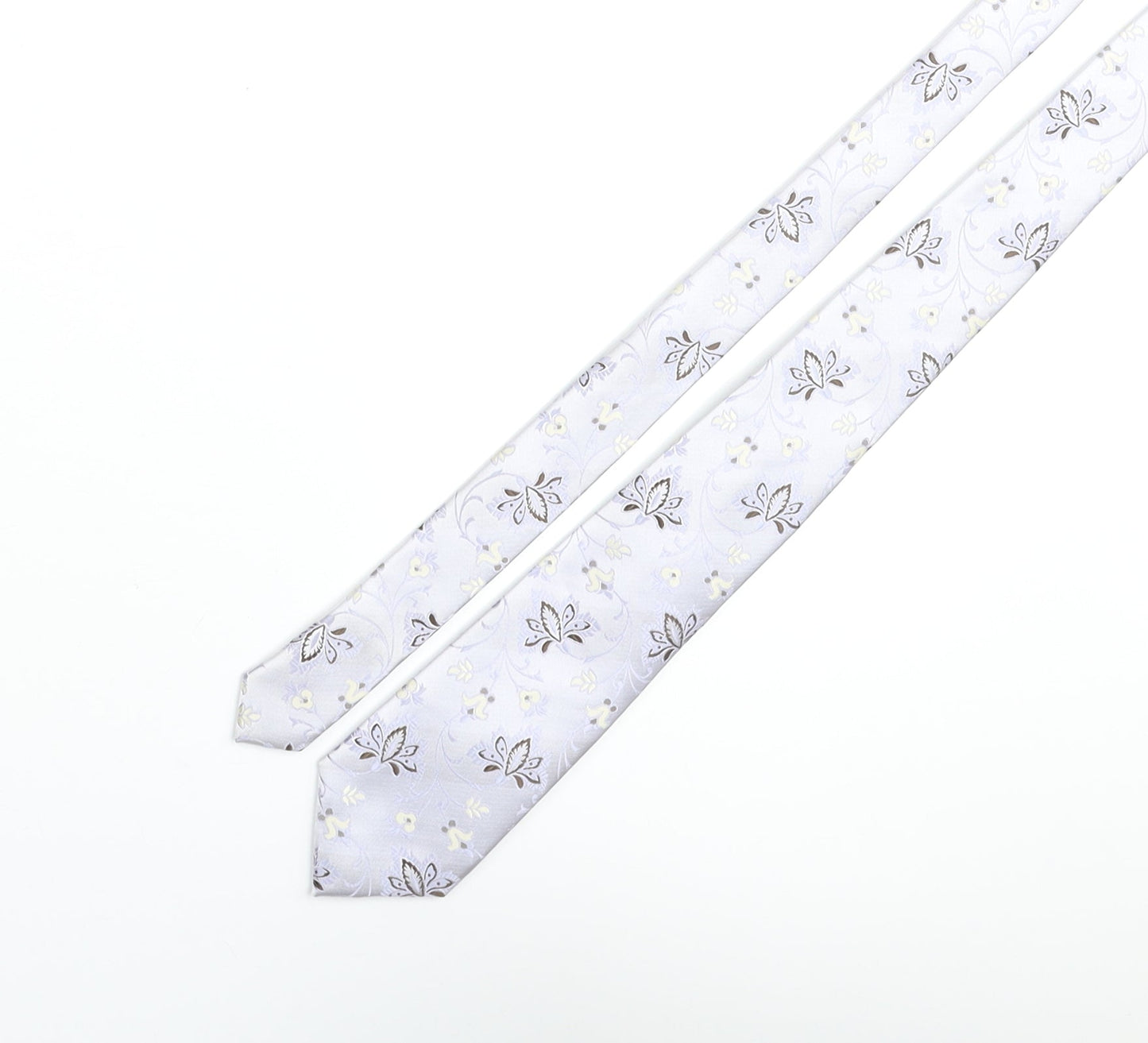 Baumer Mens Purple Floral Polyester Pointed Tie One Size