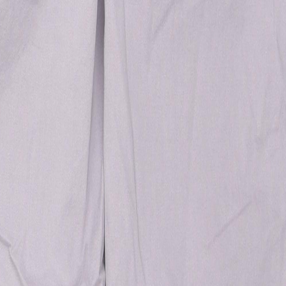 Marks and Spencer Womens Purple Cotton Trousers Size 6 L31 in Regular Zip