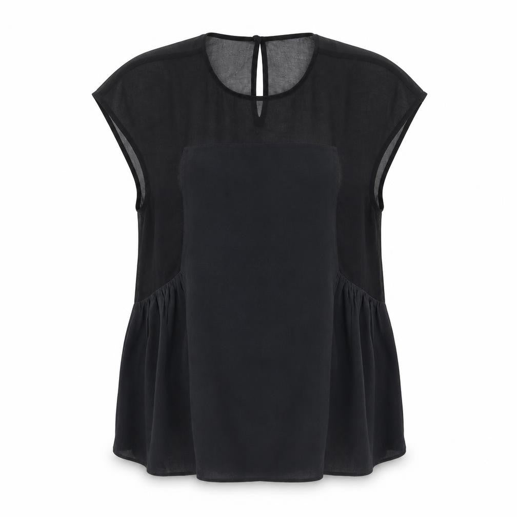 Madewell Womens Black Polyester Basic T-Shirt Size XS Crew Neck
