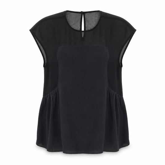 Madewell Womens Black Polyester Basic T-Shirt Size XS Crew Neck