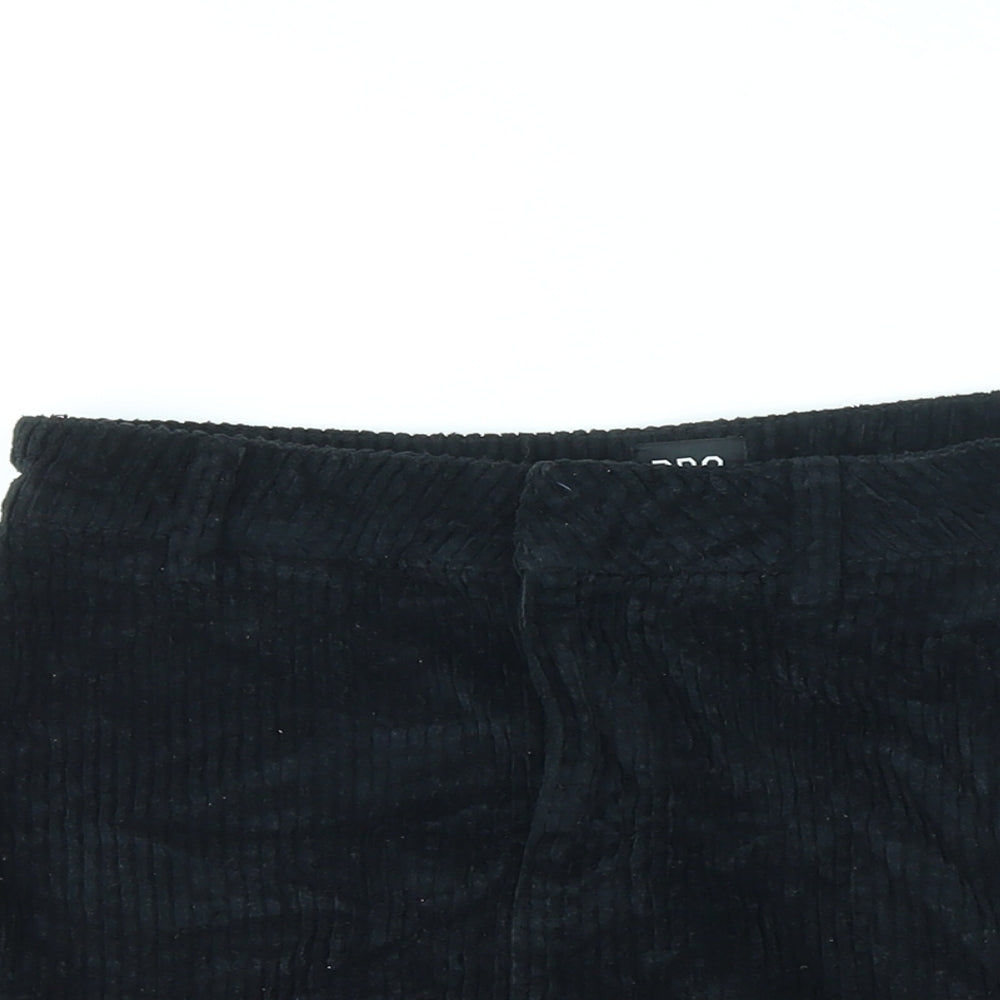 Urban Outfitters Womens Black Cotton Mini Skirt Size S Zip