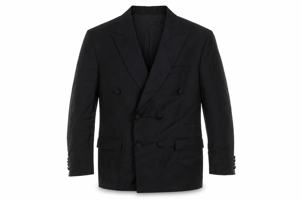 Imperial Stitch Mens Black Polyester Tuxedo Suit Jacket Size 44 Regular