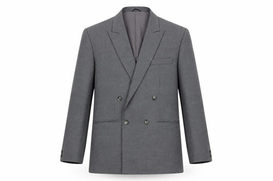 Upper Deck Mens Grey Wool Jacket Blazer Size 40 Regular
