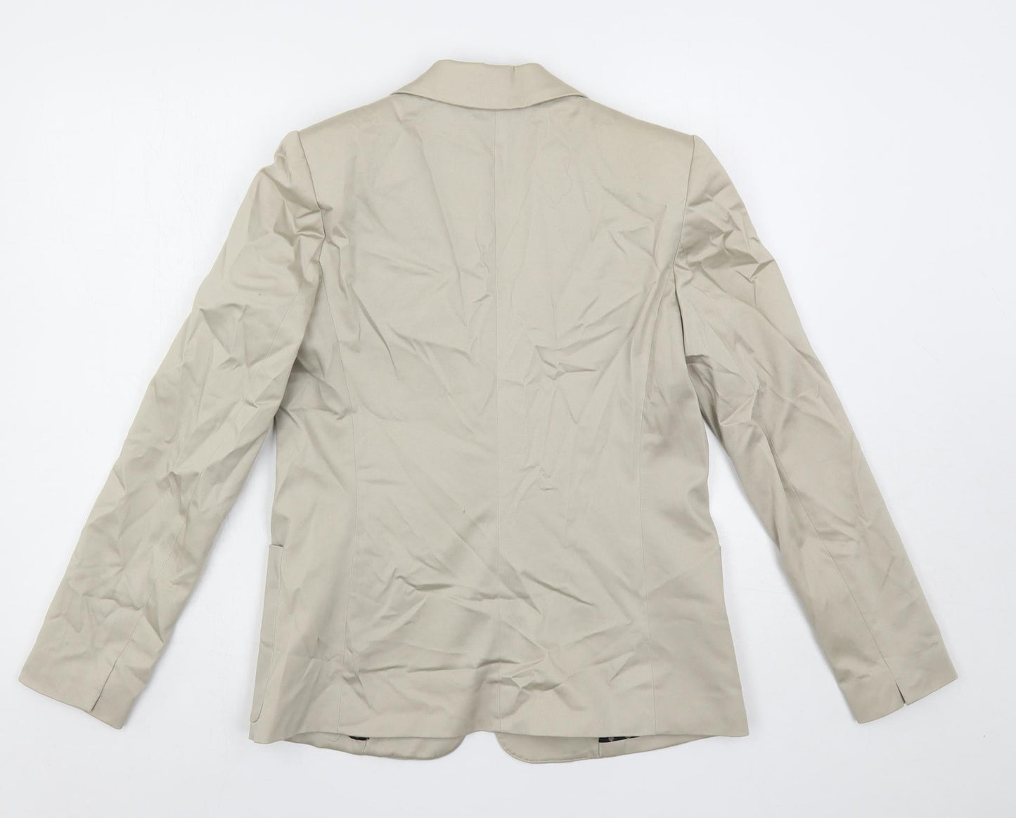 Mango Womens Beige Jacket Blazer Size 8 Button