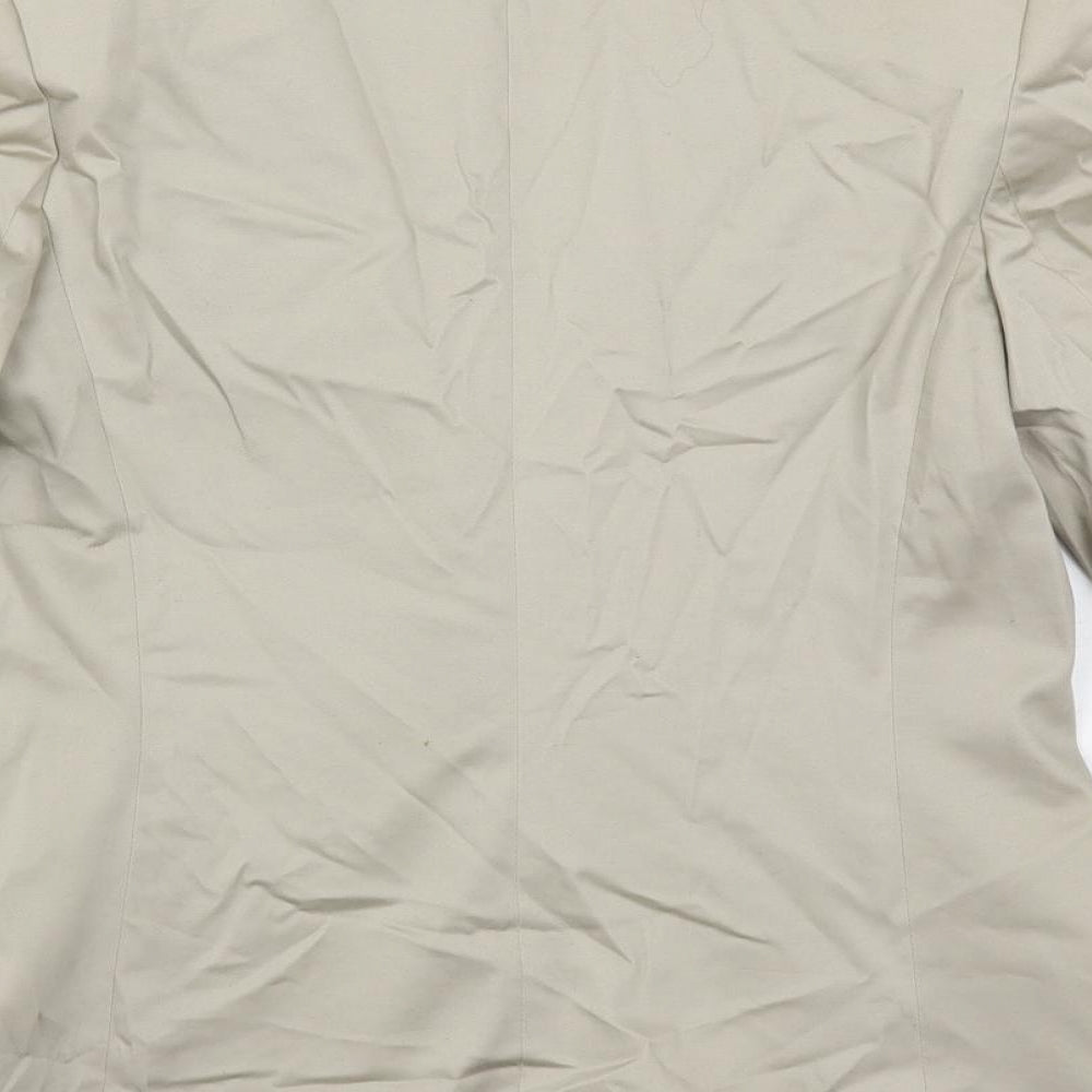 Mango Womens Beige Jacket Blazer Size 8 Button