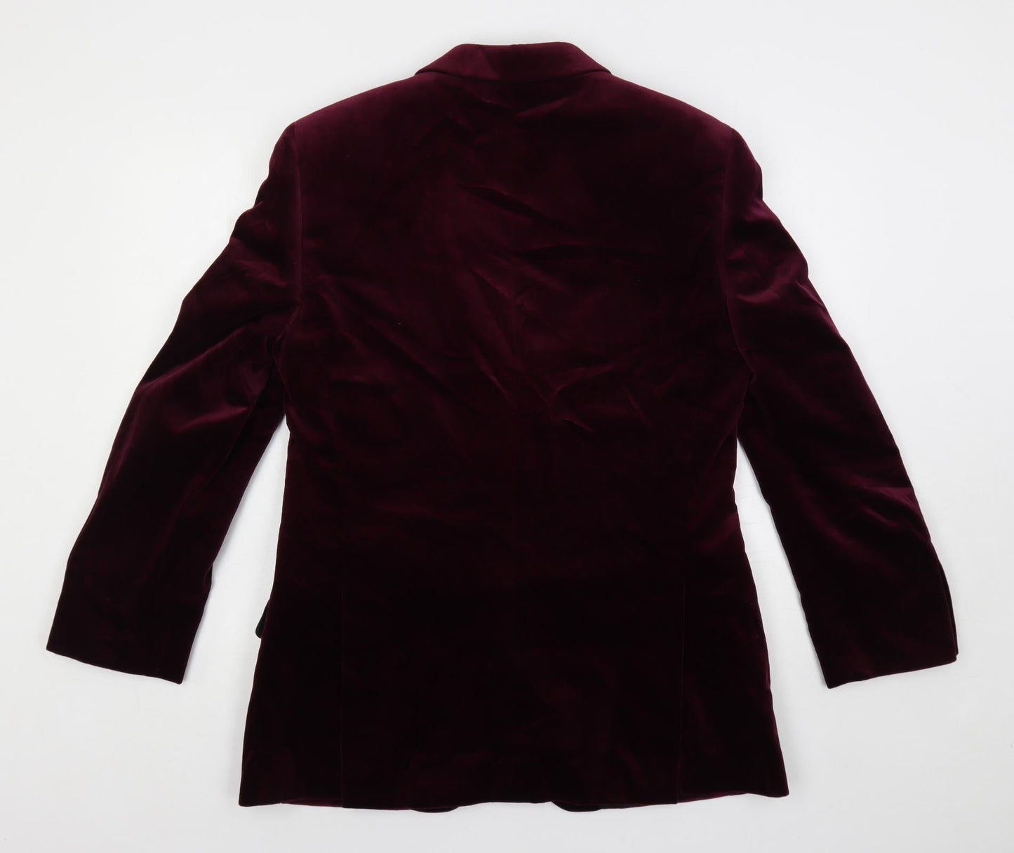 Brook Taverner Mens Red Polyester Jacket Blazer Size 38 Regular