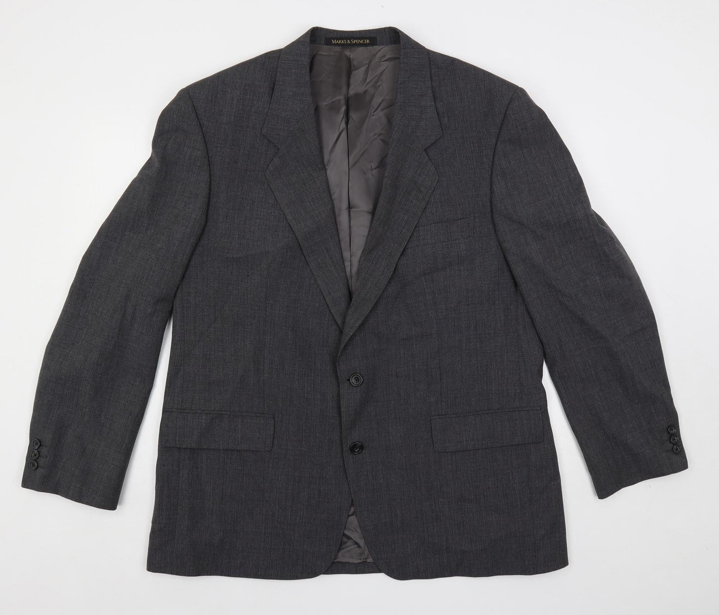 Marks and Spencer Mens Grey Wool Jacket Suit Jacket Size 44 Regular