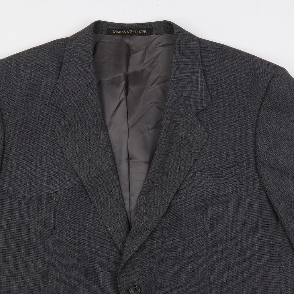 Marks and Spencer Mens Grey Wool Jacket Suit Jacket Size 44 Regular