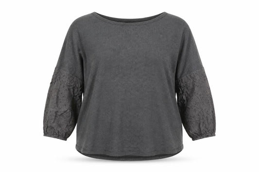 Yoins Womens Grey Polyester Basic T-Shirt Size XL Boat Neck