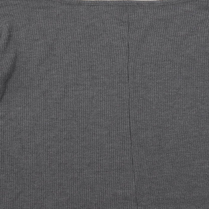 Yoins Womens Grey Polyester Basic T-Shirt Size XL Boat Neck