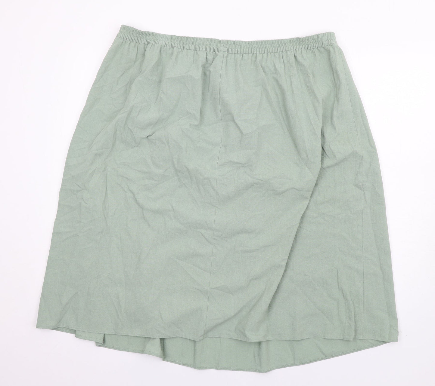 EWM Womens Green Polyester A-Line Skirt Size 22