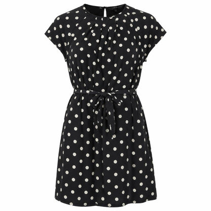 Vero Moda Womens Black Polka Dot Polyester A-Line Size XS Round Neck Button