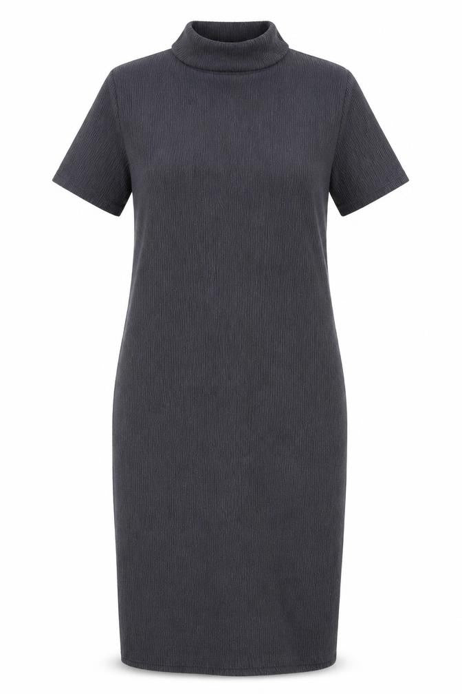 Marks & Spencer Womens Grey Polyester Bodycon Size 10 High Neck Pullover