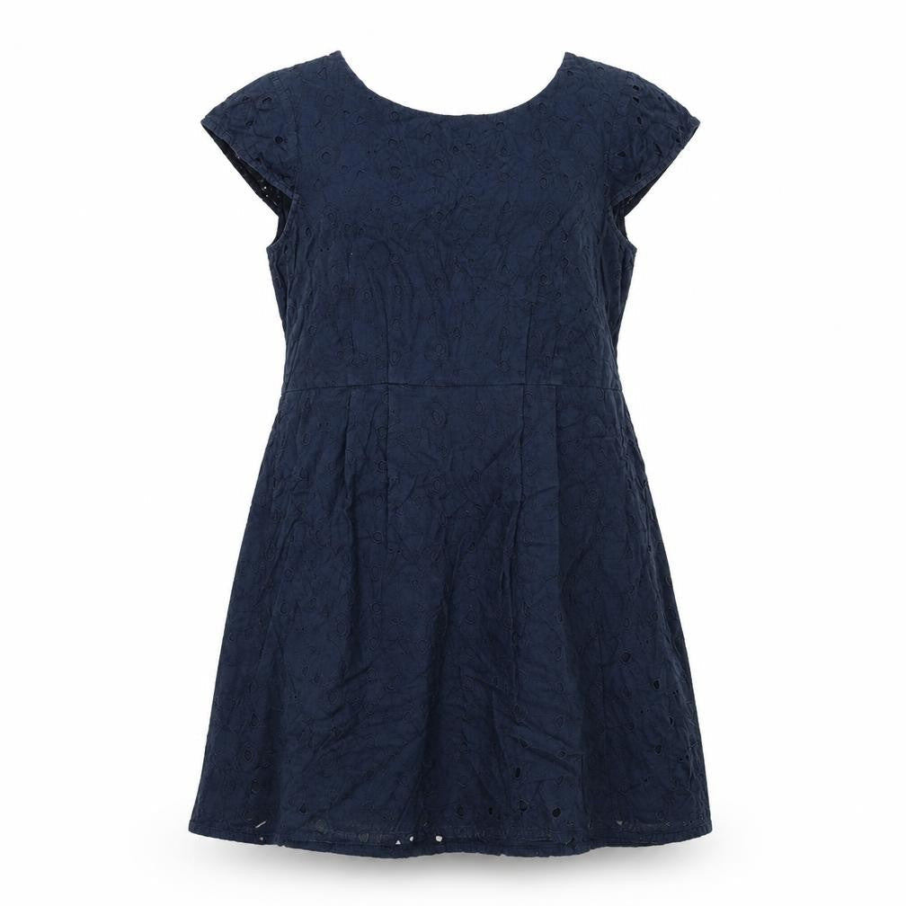 NEXT Womens Blue Cotton A-Line Size 18 Round Neck Zip