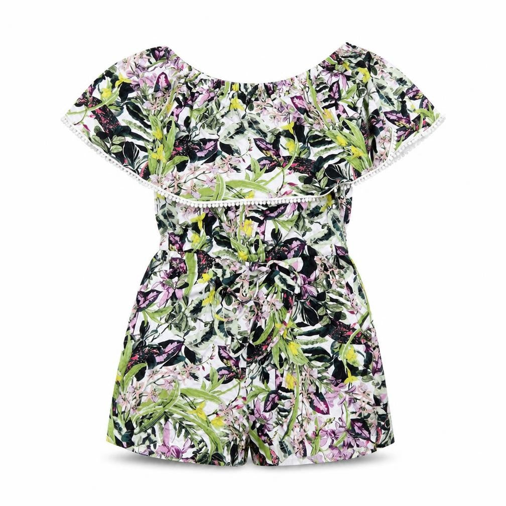NEXT Womens Multicoloured Floral Vinyl Playsuit One-Piece Size 8 Pullover