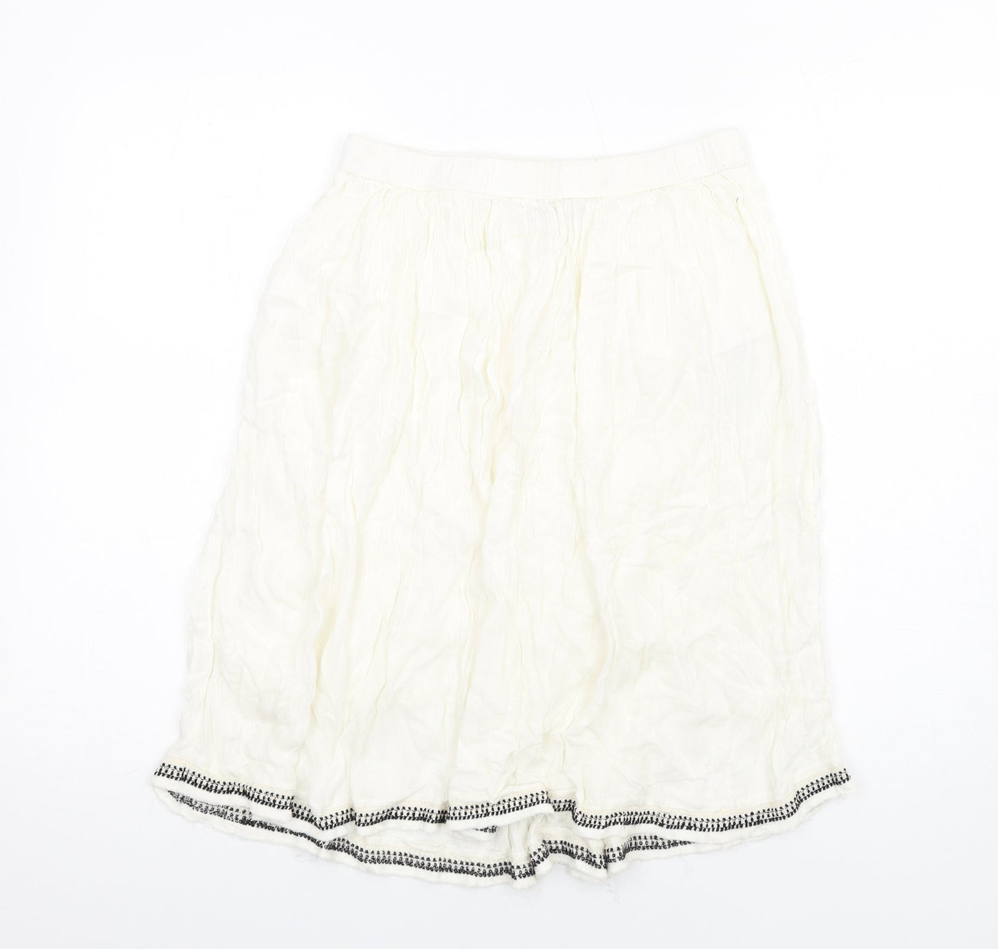 VERO MODA Womens Ivory Viscose A-Line Skirt Size S