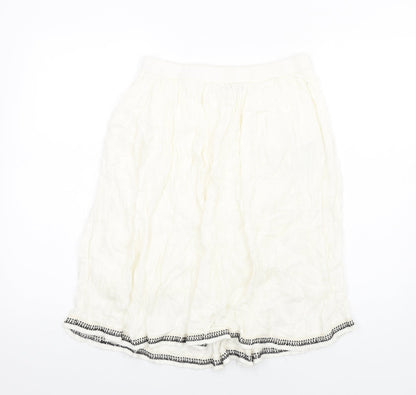 Vero Moda Womens Ivory Viscose A-Line Skirt Size S