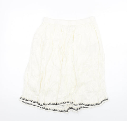 VERO MODA Womens Ivory Viscose A-Line Skirt Size S