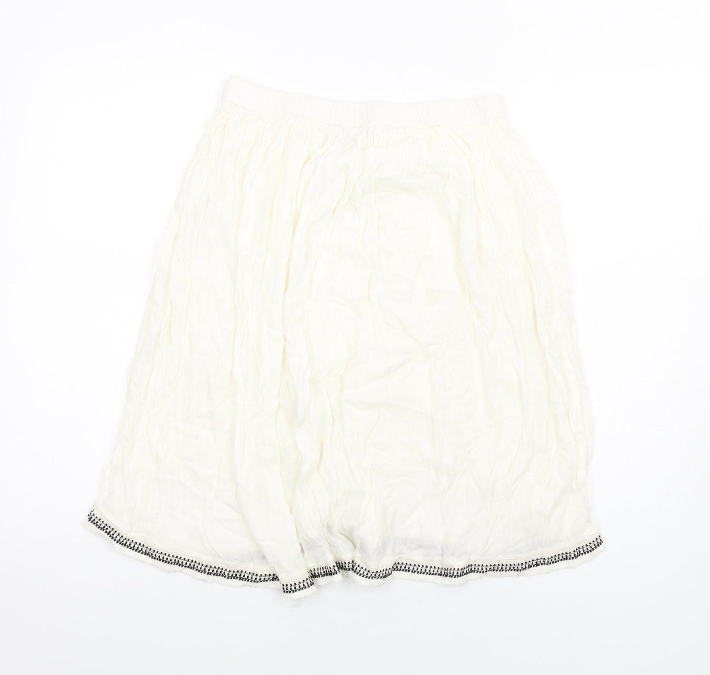 VERO MODA Womens Ivory Viscose A-Line Skirt Size S
