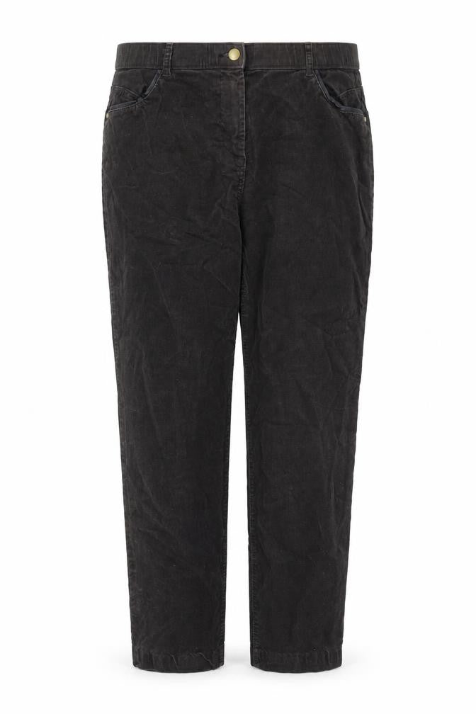 Classics Womens Brown Cotton Trousers Size 12 L26 in Regular Zip