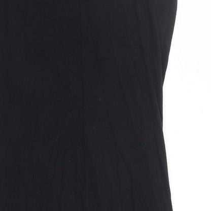 Brand and care label for Roman women’s black geometric viscose a-line, size UK 10, round neck pullover