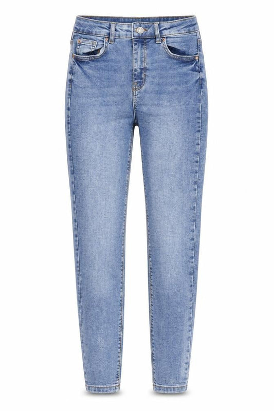 Denim & Co. Womens Blue Cotton Skinny Jeans Size 6 L26 in Regular Zip