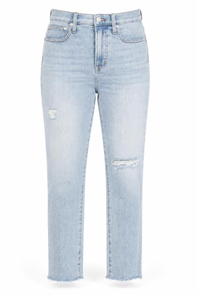 Madewell Womens Blue Cotton Straight Jeans Size 24 in L27 in Regular Zip