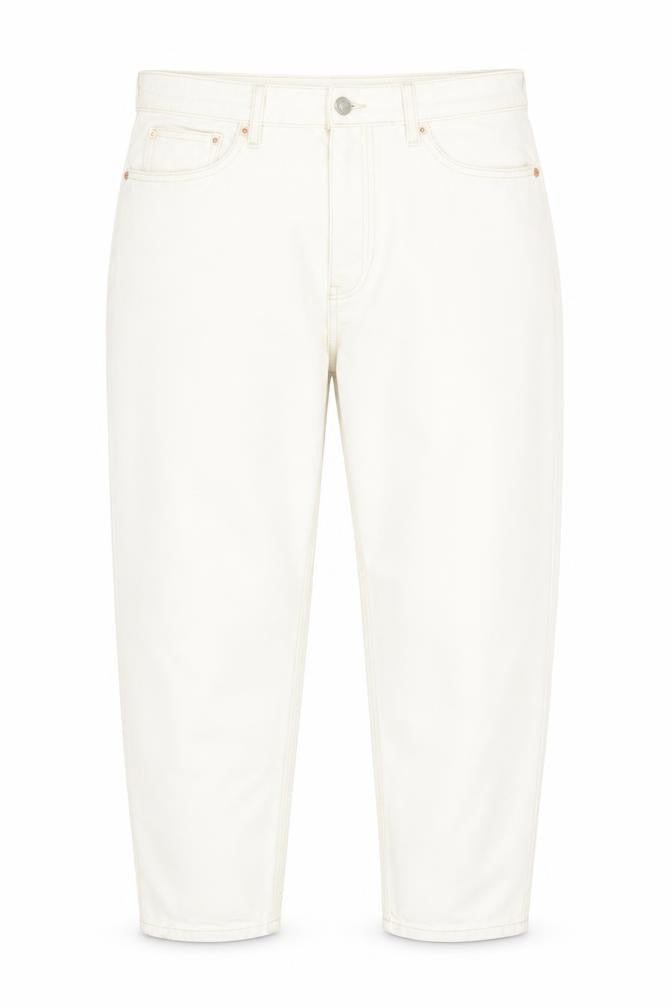 Mango Womens Beige Cotton Mom Jeans Size 16 L27 in Regular Zip