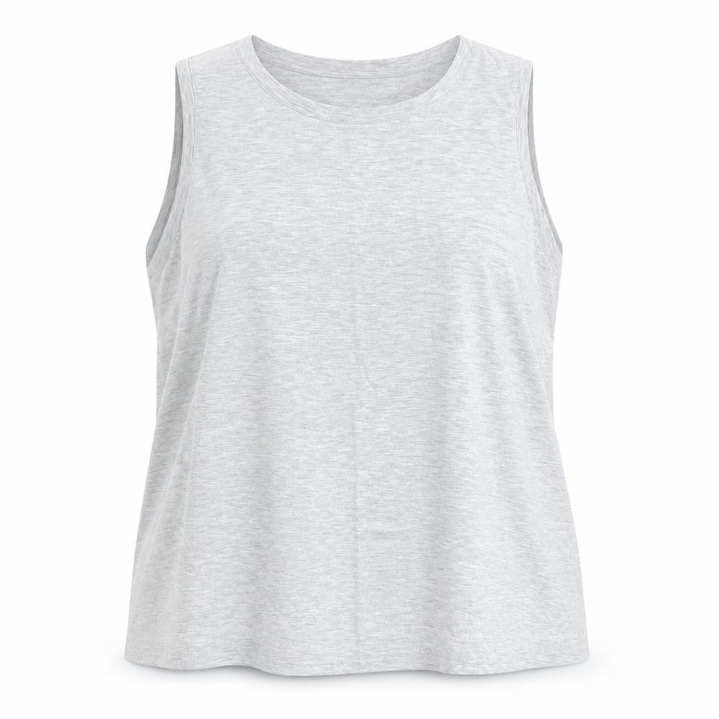 Marks & Spencer Womens Grey Polyester Basic Tank Size 18 Round Neck