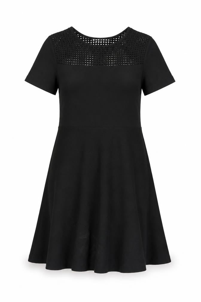 Very Womens Black Viscose A-Line Size 14 Round Neck Pullover