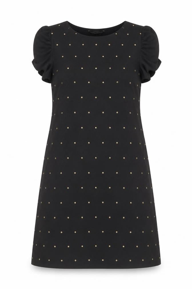Miss Selfridge Womens Black Polyester A-Line Size 12 Boat Neck Pullover